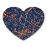 Virginia Map Art City Heart Mousepads