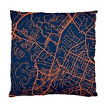 Virginia Map Art City Standard Cushion Case (Two Sides)