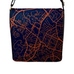 Virginia Map Art City Flap Messenger Bag (L) 