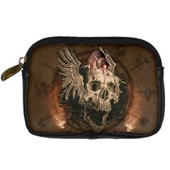 Awesome Creepy Skull With Rat And Wings Digital Camera Cases by FantasyWorld7