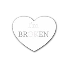 I Am Ok - Broken Heart Coaster (4 Pack)  by Valentinaart