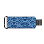 art nouveau teal Portable USB Flash (Two Sides) Front