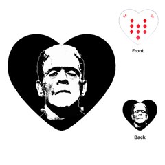Frankenstein s Monster Halloween Playing Cards (heart)  by Valentinaart