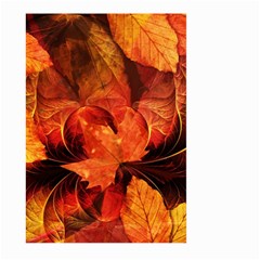 Ablaze With Beautiful Fractal Fall Colors Large Garden Flag (two Sides) by jayaprime