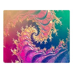 Rainbow Octopus Tentacles In A Fractal Spiral Double Sided Flano Blanket (large)  by jayaprime
