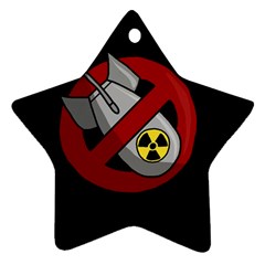 No Nuclear Weapons Star Ornament (two Sides) by Valentinaart