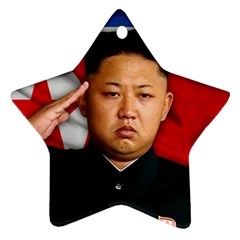 Kim Jong-un Star Ornament (two Sides) by Valentinaart
