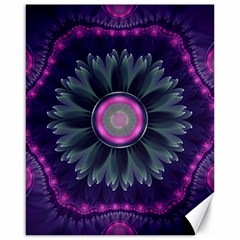 Beautiful Hot Pink And Gray Fractal Anemone Kisses Canvas 16  X 20   by jayaprime