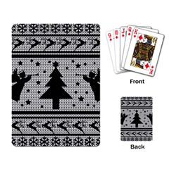 Ugly Christmas Sweater Playing Card by Valentinaart