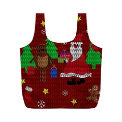 Ugly Christmas Sweater Full Print Recycle Bags (m) 