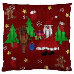 Ugly Christmas Sweater Large Flano Cushion Case (two Sides) by Valentinaart