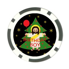 Jesus - Christmas Poker Chip Card Guard by Valentinaart