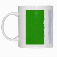 Flag Ireland, Banner Watercolor Painting Art White Mugs by picsaspassion