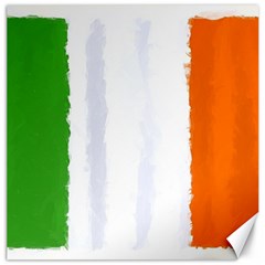 Flag Ireland, Banner Watercolor Painting Art Canvas 12  X 12   by picsaspassion
