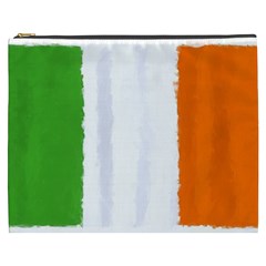 Flag Ireland, Banner Watercolor Painting Art Cosmetic Bag (xxxl)  by picsaspassion