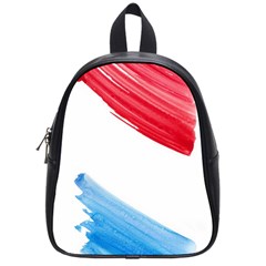 Tricolor Banner Watercolor Painting Art School Bag (small) by picsaspassion
