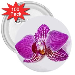 Lilac Phalaenopsis Aquarel  Watercolor Art Painting 3  Buttons (100 Pack)  by picsaspassion