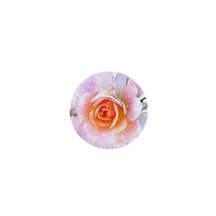 Pink Rose Flower, Floral Watercolor Aquarel Painting Art 1  Mini Magnets by picsaspassion