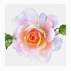 Pink Rose Flower, Floral Watercolor Aquarel Painting Art Medium Glasses Cloth by picsaspassion