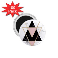 Triangles,gold,black,pink,marbles,collage,modern,trendy,cute,decorative, 1 75  Magnets (100 Pack)  by NouveauDesign