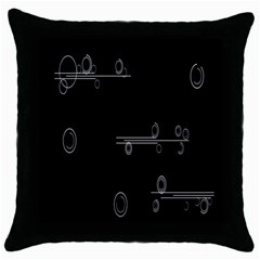Feedback Loops Motion Graphics Piece Throw Pillow Case (black) by Mariart