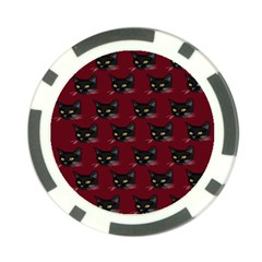 Face Cat Animals Red Poker Chip Card Guard by Mariart