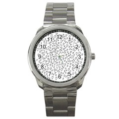 Heart Doddle Sport Metal Watch by Mariart