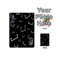 Pit White Black Sign Pattern Playing Cards 54 (mini)  by Mariart
