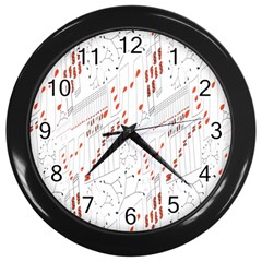 Musical Scales Note Wall Clocks (black) by Mariart