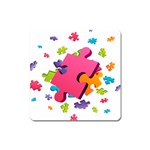 Passel Picture Green Pink Blue Sexy Game Square Magnet