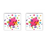Passel Picture Green Pink Blue Sexy Game Cufflinks (Square)