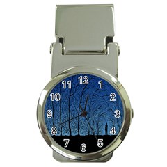 Forest Tree Night Blue Black Man Money Clip Watches by Mariart