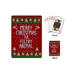 Ugly Christmas Sweater Playing Cards (mini)  by Valentinaart