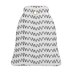 Tattoos Transparent Tumblr Overlays Wave Waves Black Chevron Bell Ornament (two Sides) by Mariart