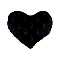 Tree Christmas Standard 16  Premium Flano Heart Shape Cushions
