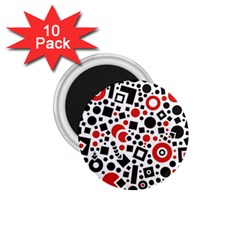 Square Objects Future Modern 1 75  Magnets (10 Pack)  by Celenk