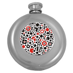 Square Objects Future Modern Round Hip Flask (5 Oz) by Celenk