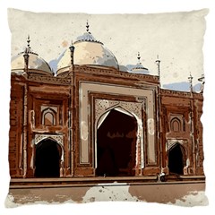 Agra Taj Mahal India Palace Large Cushion Case (two Sides) by Celenk