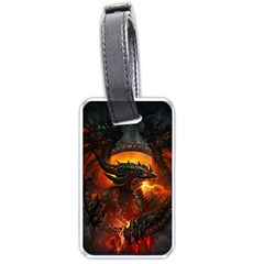 Dragon Legend Art Fire Digital Fantasy Luggage Tags (one Side)  by Celenk