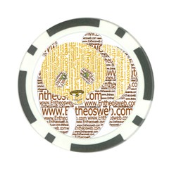 Panda Typography Poker Chip Card Guard (10 Pack) by Celenk