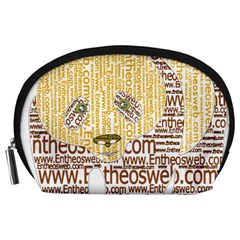 Panda Typography Accessory Pouches (large)  by Celenk