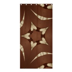 Chocolate Brown Kaleidoscope Design Star Shower Curtain 36  X 72  (stall)  by yoursparklingshop