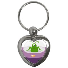 Ufo Key Chains (heart)  by Celenk