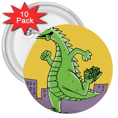 Dragon 3  Buttons (10 Pack) 