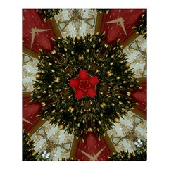 Christmas Wreath Stars Green Red Elegant Shower Curtain 60  X 72  (medium)  by yoursparklingshop