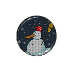 Snowman Hat Clip Ball Marker by Valentinaart