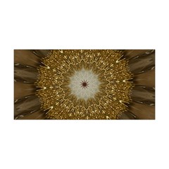 Elegant Festive Golden Brown Kaleidoscope Flower Design Yoga Headband by yoursparklingshop