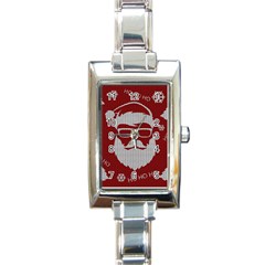 Ugly Christmas Sweater Rectangle Italian Charm Watch by Valentinaart