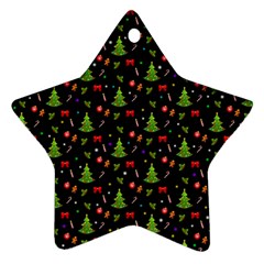 Christmas Pattern Ornament (star) by Valentinaart