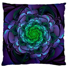 Beautiful Purple & Green Aeonium Arboreum Zwartkop Large Cushion Case (one Side) by jayaprime